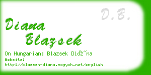 diana blazsek business card